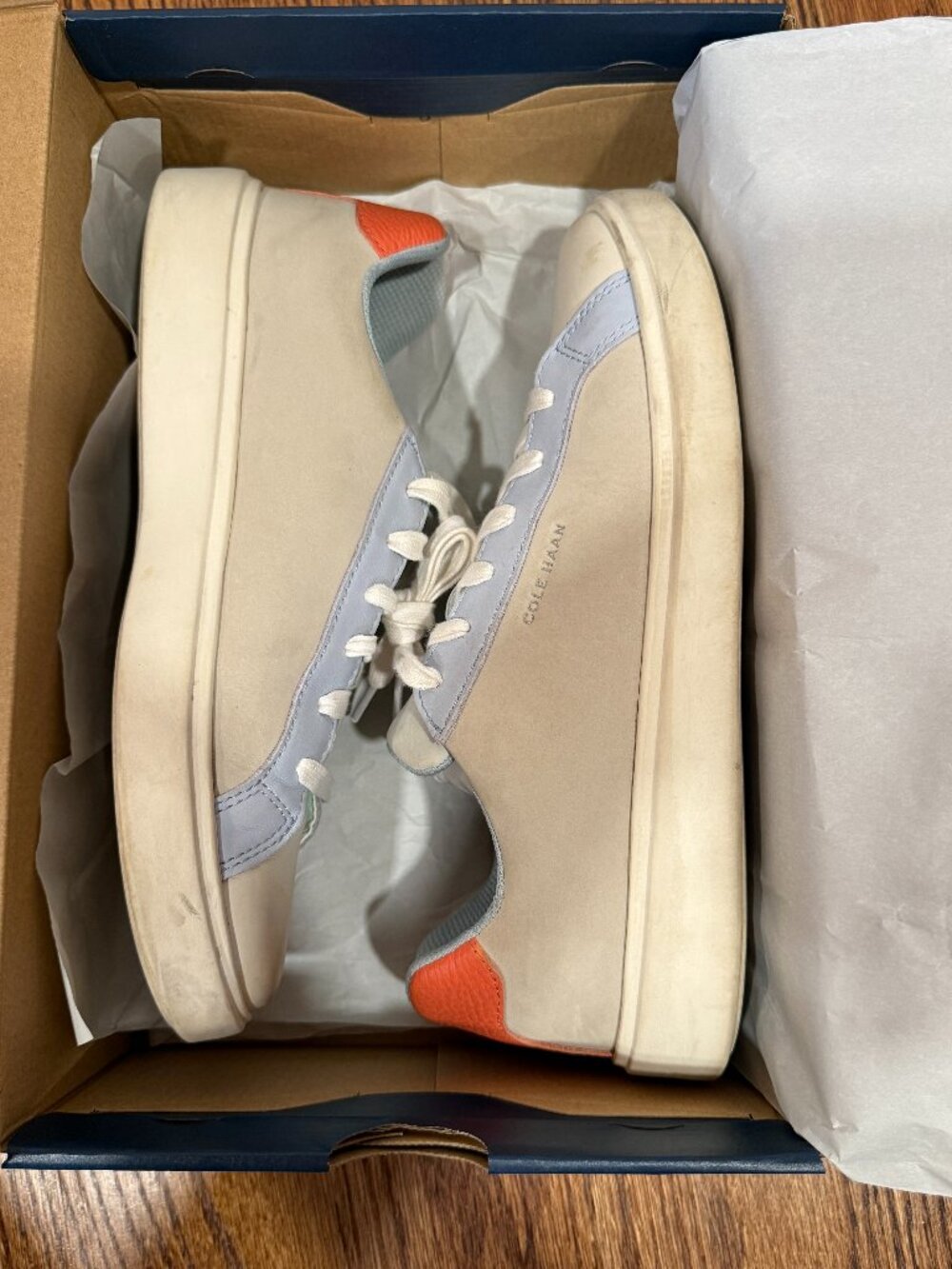 COLE HAAN GC Grand Crosscourt Daily Silver Heather Leather Sneakers W31004 9 B